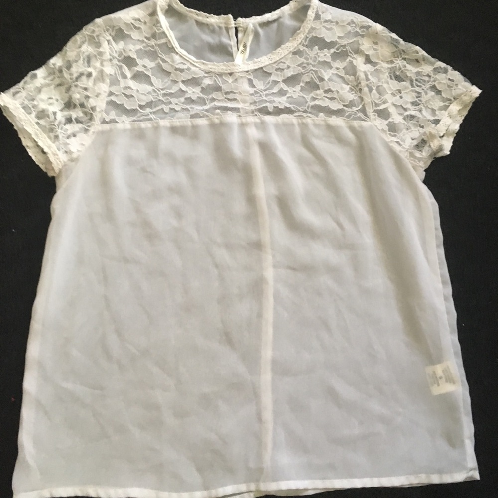 Truth NYC Top - white lace and mesh